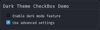 Dark Theme CheckBox