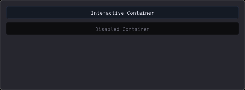Interactive Container Example