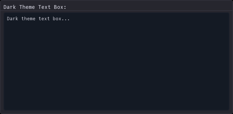 Dark Text Box