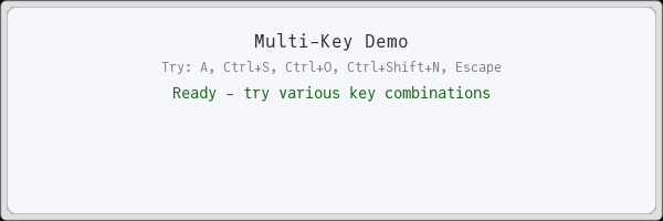 Multi-Key Bindings