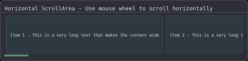 Horizontal ScrollArea