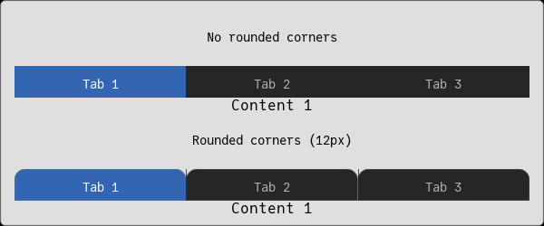 Tab Corner Radius