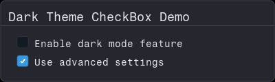 Dark Theme CheckBox