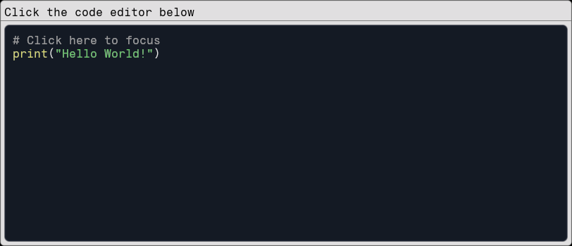 CodeEditor Focus/Blur Events
