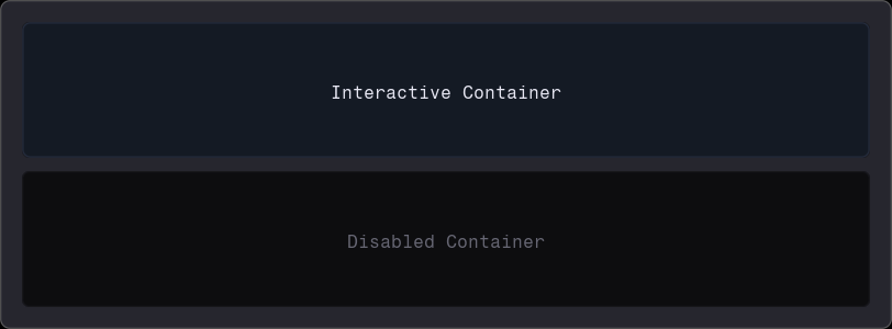 Interactive Container Example