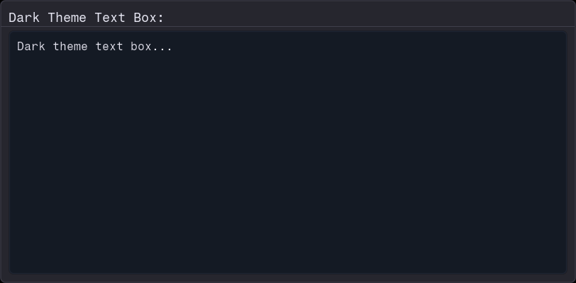 Dark Text Box