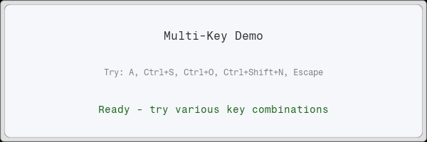 Multi-Key Bindings
