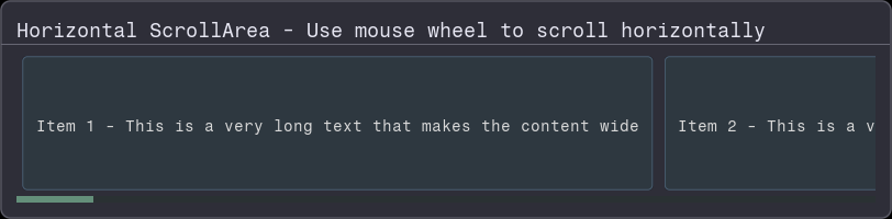 Horizontal ScrollArea